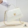 Chanel Unique Design Flap Bag with Chain Strap, Dual Carry (Shoulder & Handheld), Camellia Pattern, Premium Imported Lambskin, Upgraded Full Gold-Plated Hardware