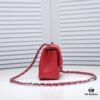 Bright Red Chanel Inspired Bike-Shaped Bag - High-Quality Cowhide, One-to-One Craftsmanship, Classic Design