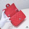 Bright Red Chanel Inspired Bike-Shaped Bag - High-Quality Cowhide, One-to-One Craftsmanship, Classic Design