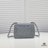 Gray Chanel Triangle Bike Bag - High-Quality Cowhide, One-to-One Replication, Premium Craftsmanship