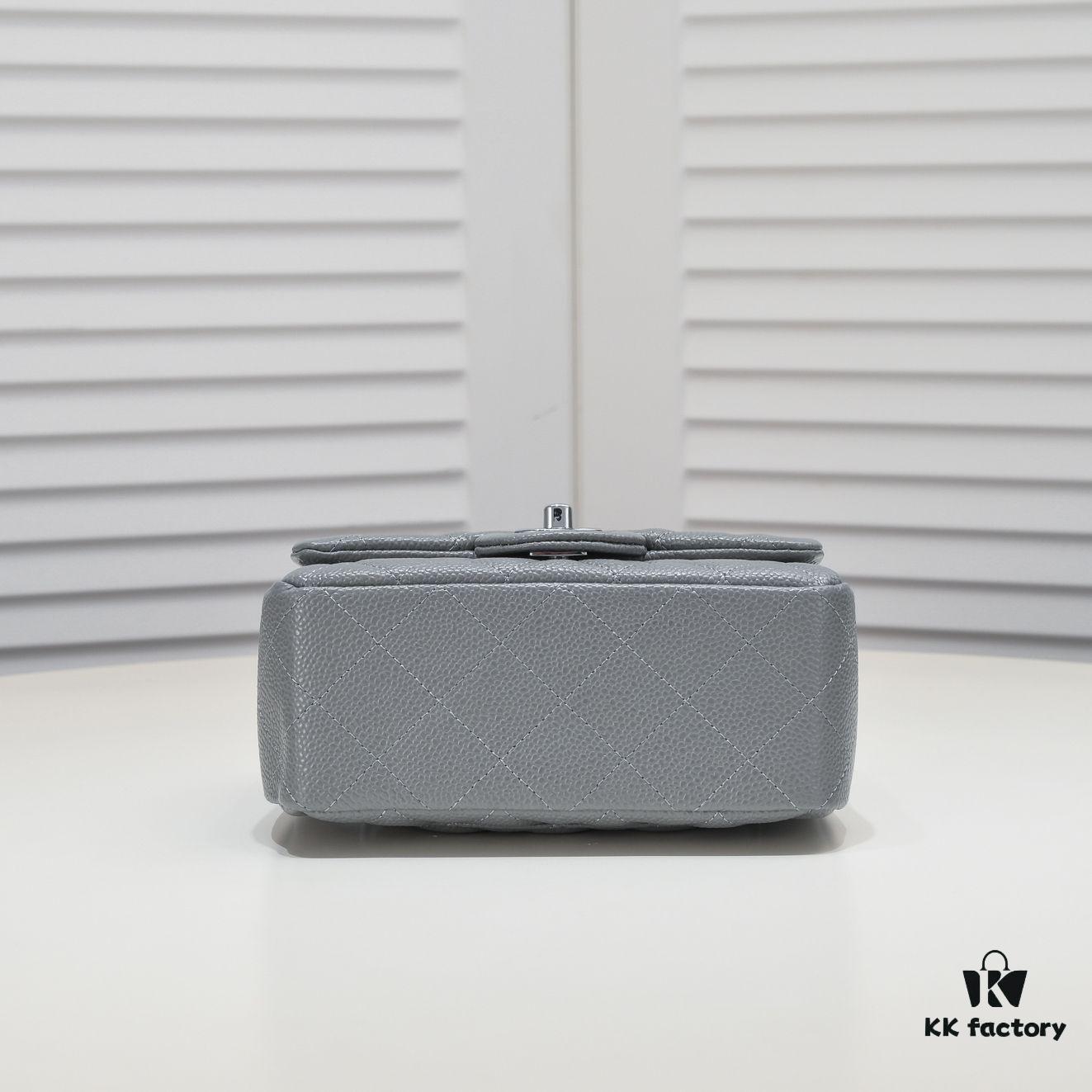 Gray Chanel Triangle Bike Bag - High-Quality Cowhide, One-to-One Replication, Premium Craftsmanship