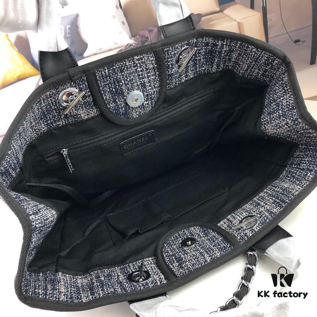 Chanel Greek Series Latest Color Handle Canvas Beach Bag, Tote Shopping Bag