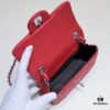Bright Red Chanel Inspired Bike-Shaped Bag - High-Quality Cowhide, One-to-One Craftsmanship, Classic Design