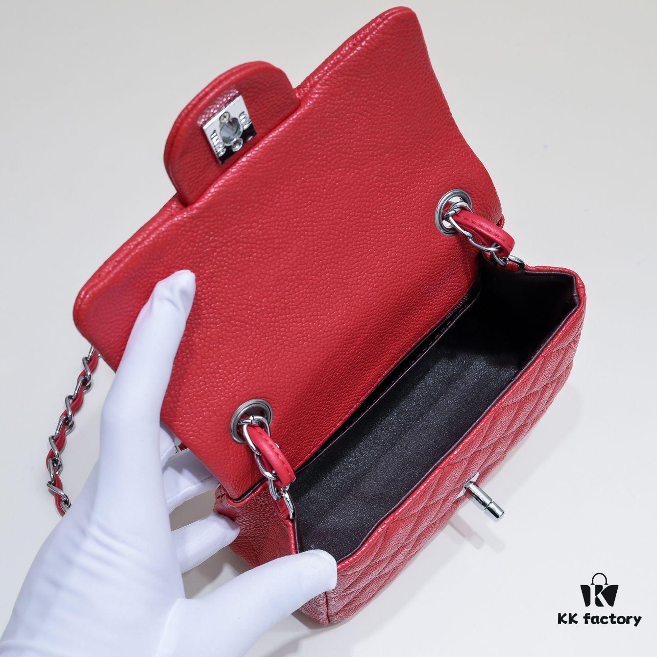 Bright Red Chanel Inspired Bike-Shaped Bag - High-Quality Cowhide, One-to-One Craftsmanship, Classic Design