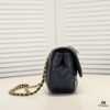 Chanel 2024 Spring-Summer Early Collection Runway Latest Model Classic Quilted Flap Bag with Bold Gold Chain Accent