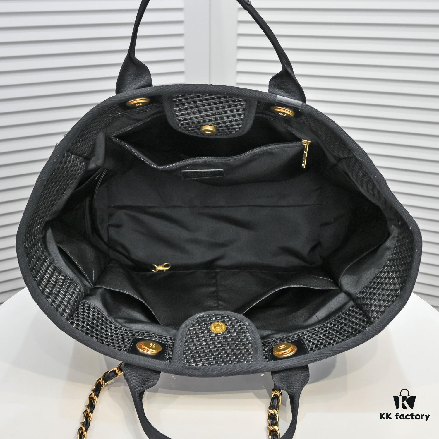 Chanel｜2021 New Straw Woven Beach Bag 🏖️ Raffia Shopping Tote!