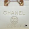 Chanel Tote Bag Spring and Summer Resort Style Canvas Beach Bag with Chain Stripes