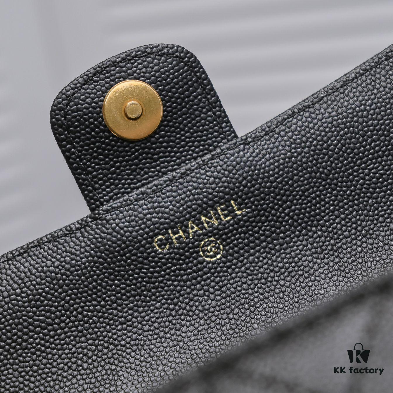 Cowhide Quilted Chanel Sunglasses Case with Ice Cream Side Design, Adjustable Strap, Light Gold Metal Trim