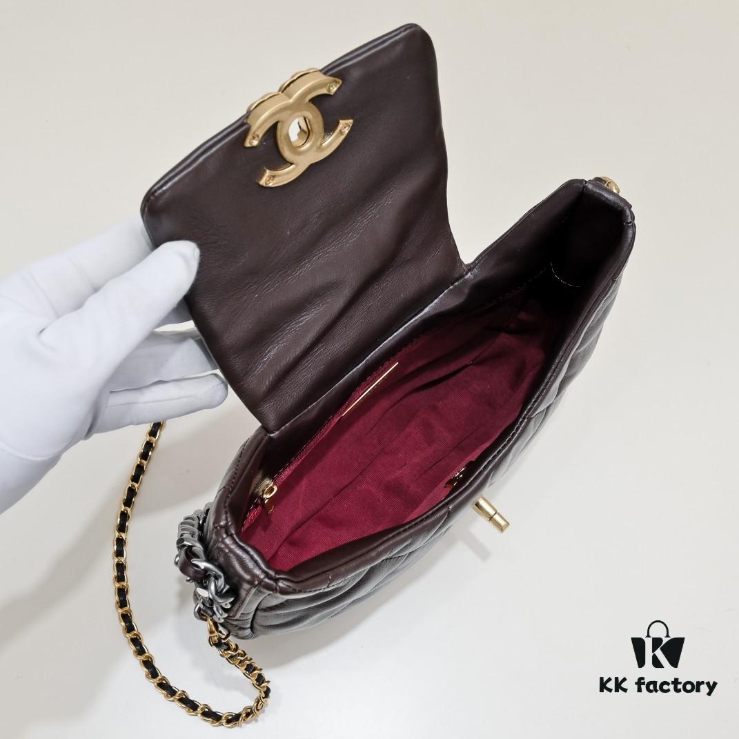 New Arrival‼️CHANEL 19bag Series 24C Pre-Spring Half-Moon Underarm Bag