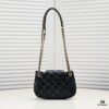 Chanel 24C Retro Large Logo Hobo Shoulder Bag in Black Lambskin
