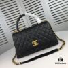 Large Black Chanel Unique Design Flap Bag – Dual Shoulder and Handheld Carry