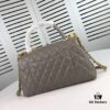 Large Gray Chanel Bag 💥 Unique Design Flap Tote with Detachable Strap, Dual Carry Options