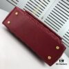 Large Burgundy Chanel-Style Tote Bag with Unique Flap Design, Dual Carry Options (Shoulder & Handheld)