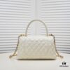 Large White Chanel Bag 💥 Unique Design Flap Tote with Detachable Strap, Dual Carry Options