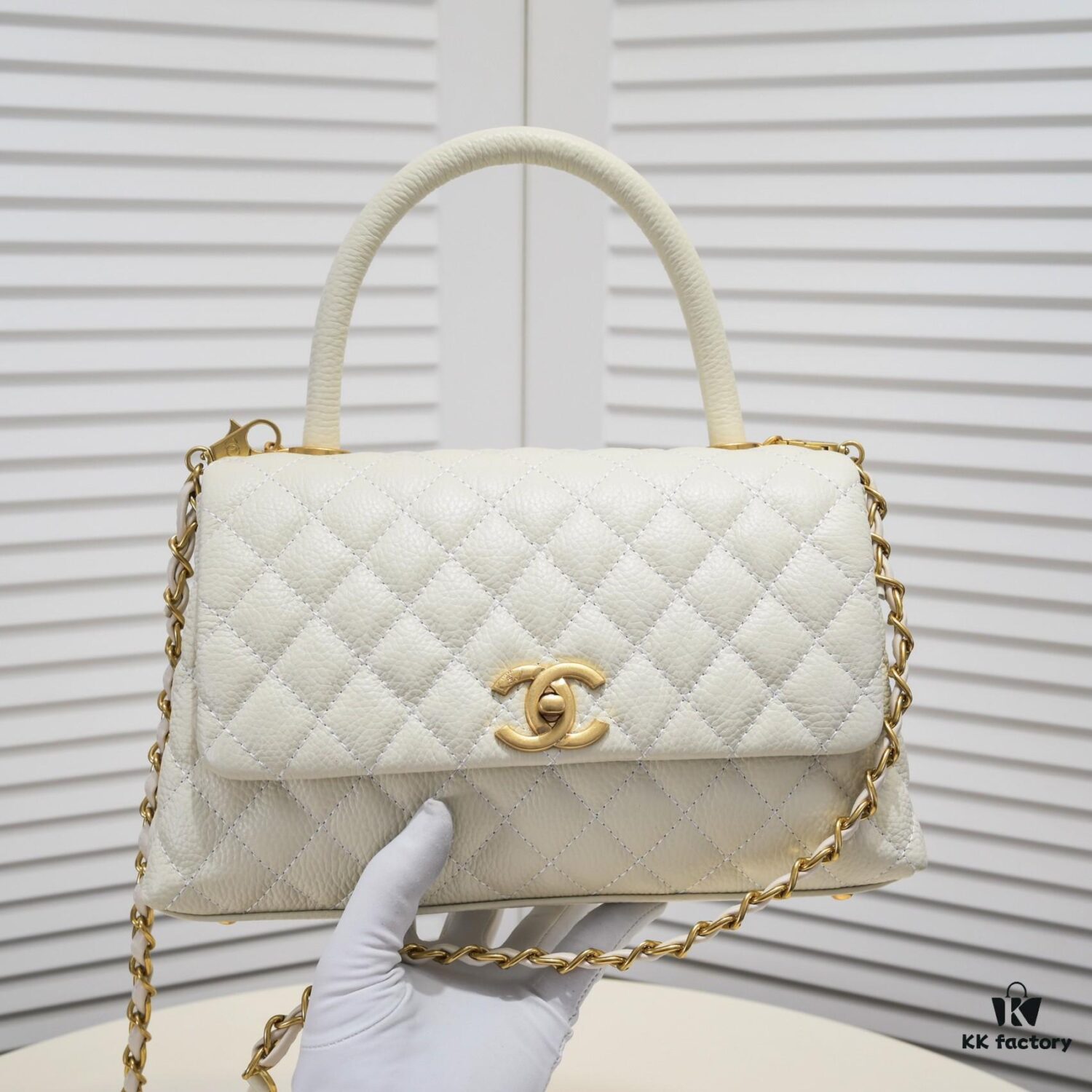 Large White Chanel Bag 💥 Unique Design Flap Tote with Detachable Strap, Dual Carry Options