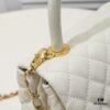 Large White Chanel Bag 💥 Unique Design Flap Tote with Detachable Strap, Dual Carry Options