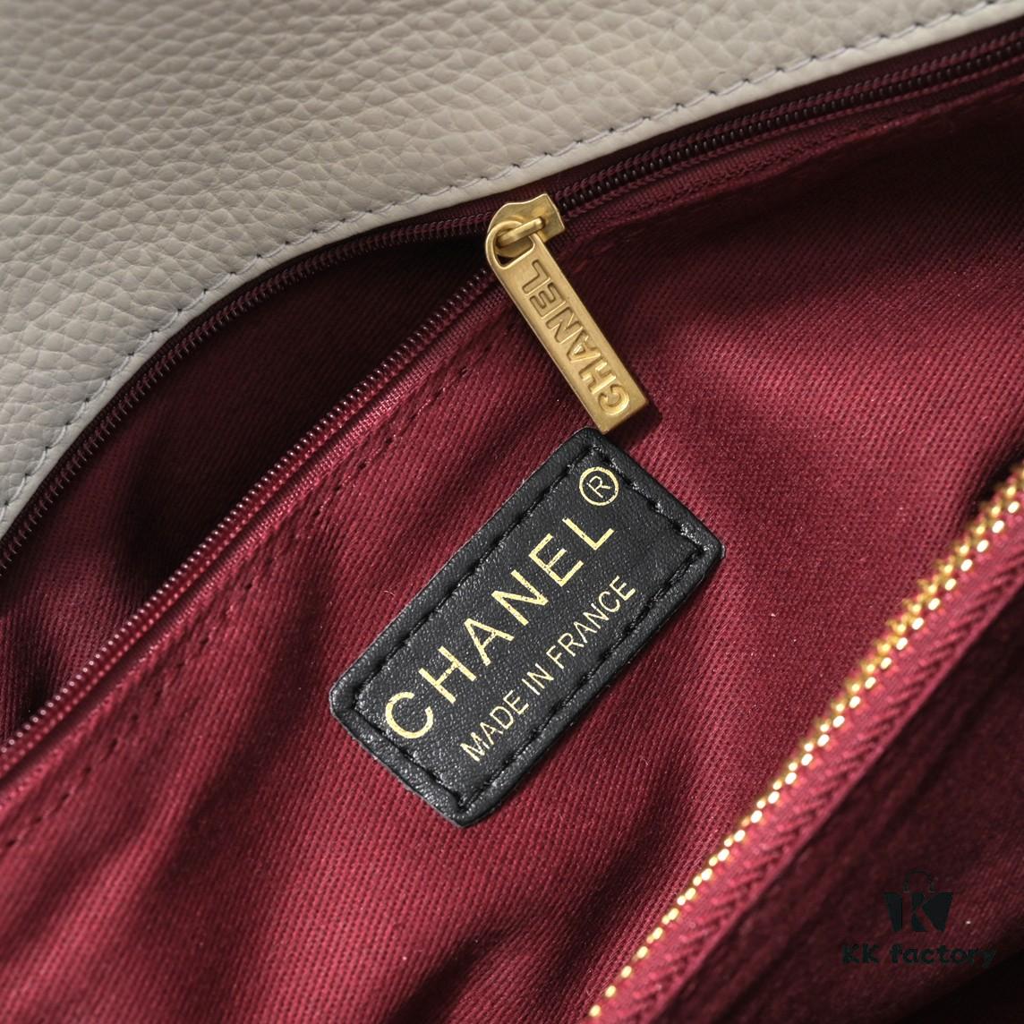 Large White Chanel Bag 💥 Unique Design Flap Tote with Detachable Strap, Dual Carry Options