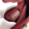 Medium Burgundy Chanel-Style Flap Bag with Unique Design, Dual Carry Tote or Shoulder, Imported Full-Grain Calfskin, Lychee Texture, Upgraded Gold-Tone Hardware, Handcrafted by Master Artisans