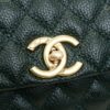 Emerald Green and Red Chanel-Style Shoulder Bag with Unique Clasp Design – Dual Carry Tote & Crossbody, Exotic Texture with Luxe Gold Hardware