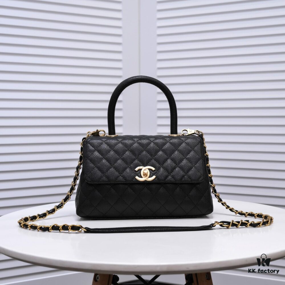 Chanel Unique Design Flap Bag with Shoulder and Top Handle – Dual Carry Style