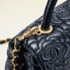 Chanel Unique Design Flap Bag with Chain Strap, Dual Carry (Shoulder & Handheld), Camellia Pattern, Premium Imported Lamb Leather, Upgraded Full Gold-Plated Hardware