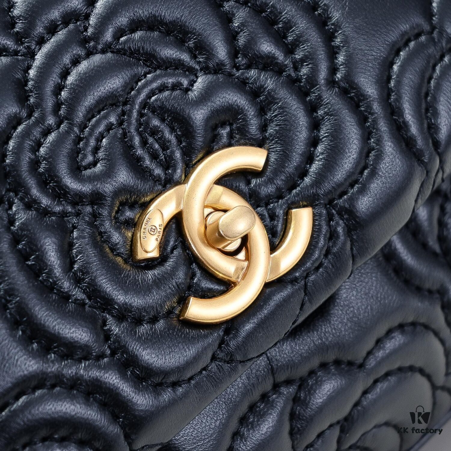 Chanel Unique Design Flap Bag with Chain Strap, Dual Carry (Shoulder & Handheld), Camellia Pattern, Premium Imported Lamb Leather, Upgraded Full Gold-Plated Hardware