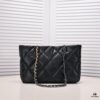 Mini CHANEL 22B 19BAG Tote Black Gold Italian First-Class GR Lamb Leather