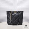CHANEL 22B 19BAG Tote Black Gold Small Size