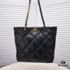 CHANEL 22B 19BAG Tote Black Gold Small Size