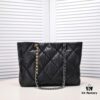 Large CHANEL 22B 19BAG Tote Black and Gold Italian GR Grade Lambskin