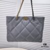 Large CHANEL 22B 19BAG Tote Black and Gold Italian First-Class GR Lamb Leather