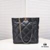 Large AS9088 CHANEL 22B 19BAG Tote Black Gold Italian First-Class GR Lambskin