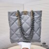 Large AS9088 CHANEL 22B 19BAG Tote Black Gold Italian First-Class GR Lambskin
