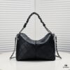Vintage Chanel Black and Silver Shoulder Tote