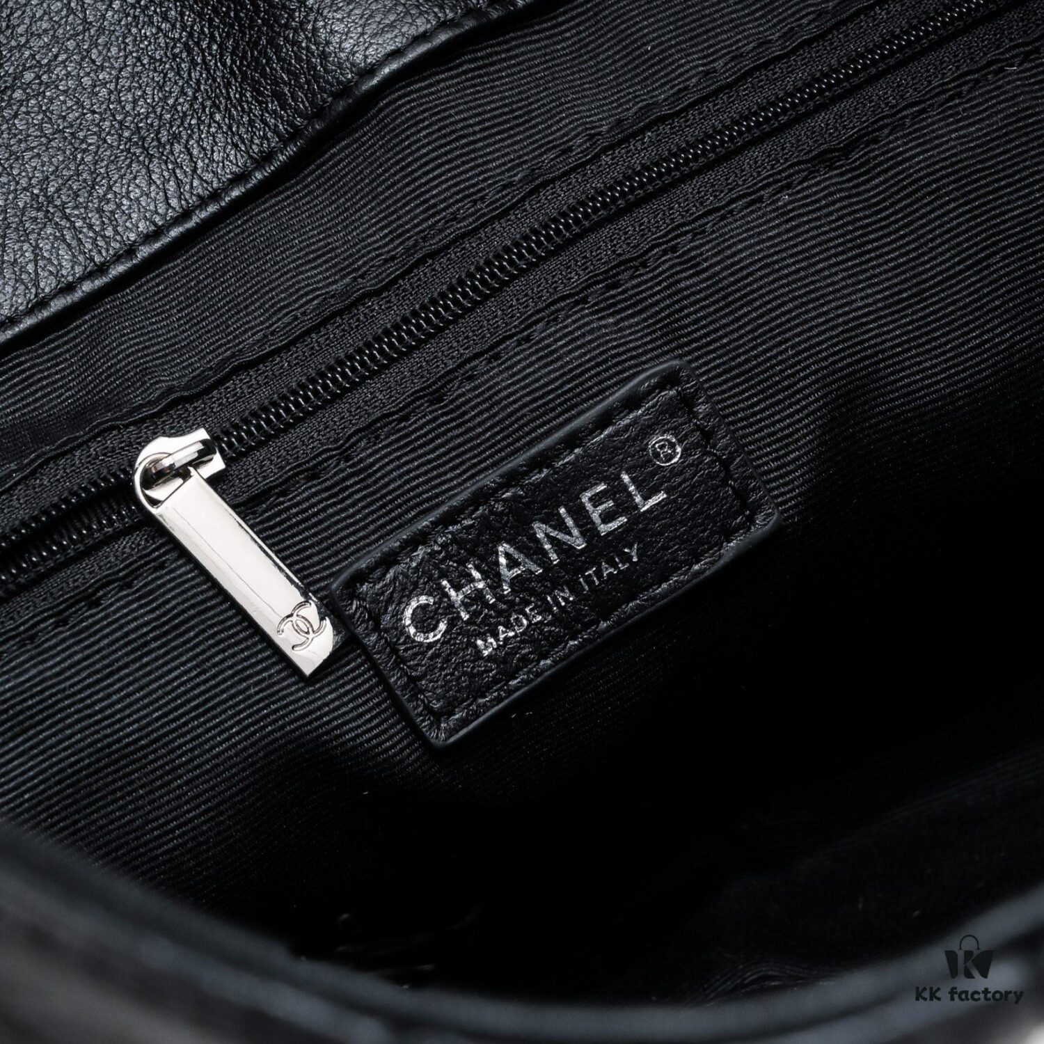 Vintage Chanel Black and Silver Shoulder Tote