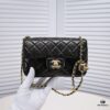 Chanel Hot-Selling Metal CF Mini Flap Bag with Hollow Woven Rope and Gold Ball Detail