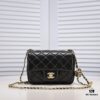 Chanel Hot-Selling Metal CF Mini Flap Bag with Hollow Woven Rope and Gold Ball Detail