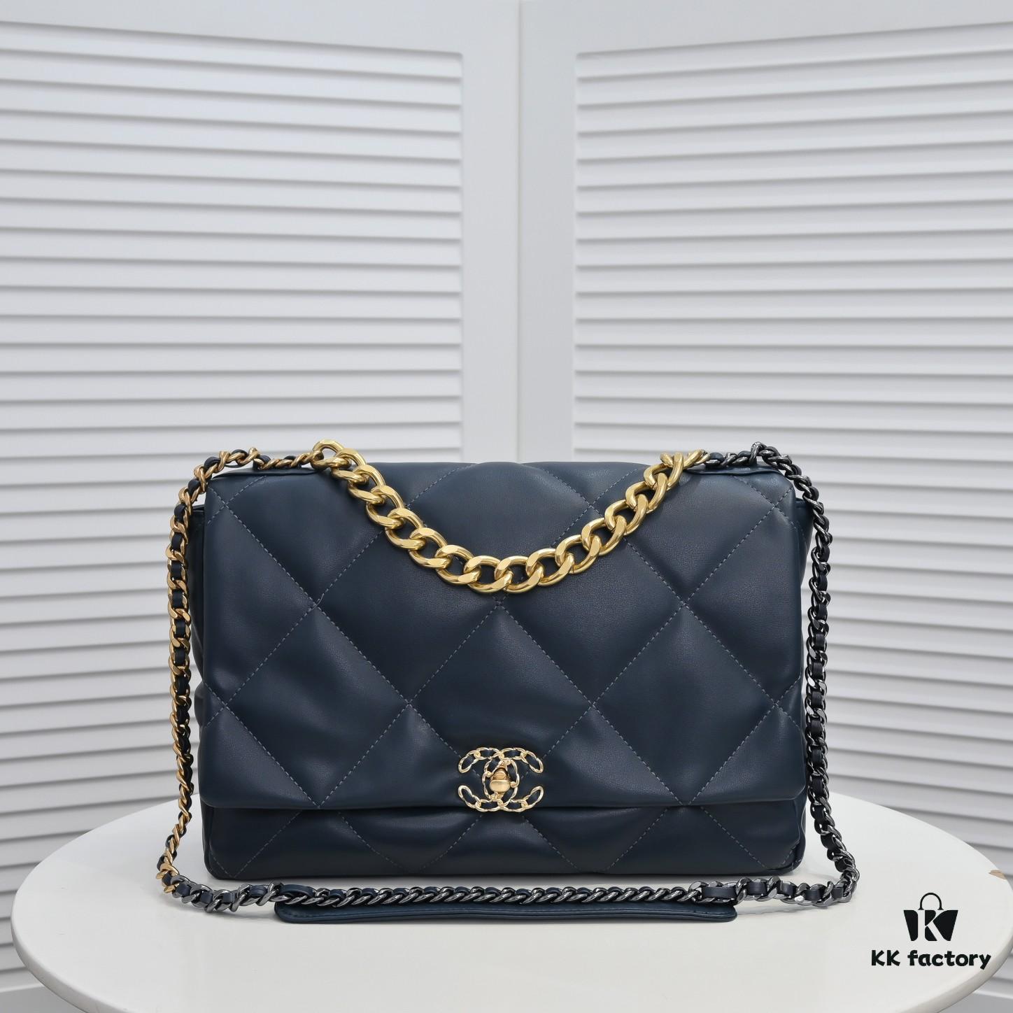 Large Chanel Deep Blue Latest Bestseller Just Arrived – Synchronized with Counter, Imported Cowhide Leather, Super Soft Touch