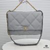 Large Gray Chanel Latest Bestseller in Stock 📣📣 Synchronized with Boutique, Imported Calfskin Leather 🐂, Extremely Soft Touch