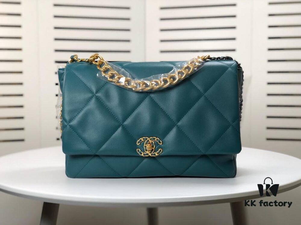Turquoise Blue Large Chanel Latest Bestseller Just Arrived, Synchronized with Boutique, Premium Imported Calfskin Leather, Extremely Soft Touch