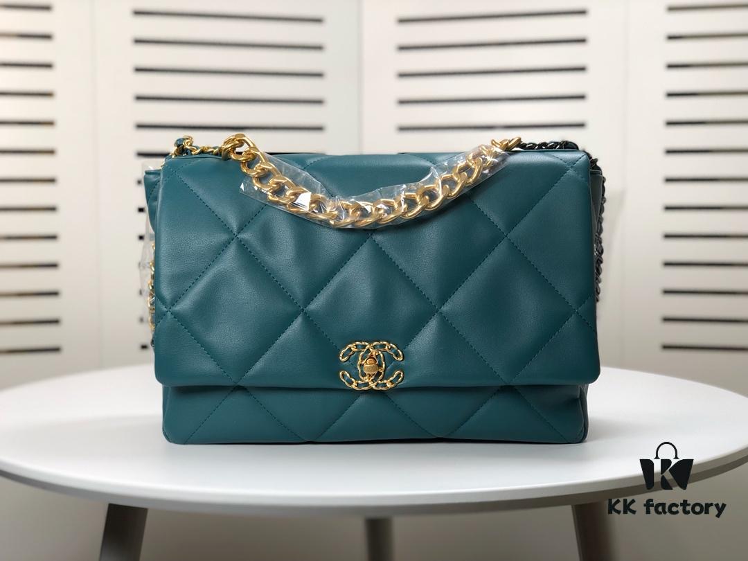Turquoise Blue Large Chanel Latest Bestseller Just Arrived, Synchronized with Boutique, Premium Imported Calfskin Leather, Extremely Soft Touch