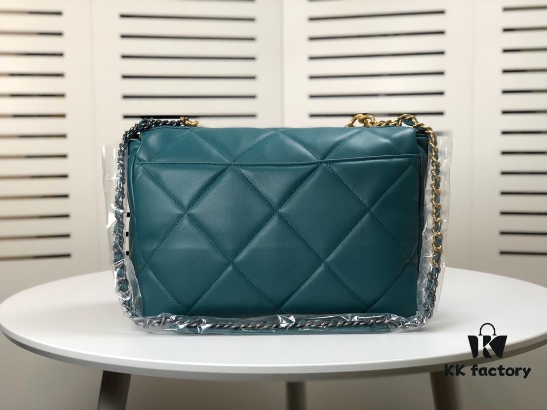 Turquoise Blue Large Chanel Latest Bestseller Just Arrived, Synchronized with Boutique, Premium Imported Calfskin Leather, Extremely Soft Touch