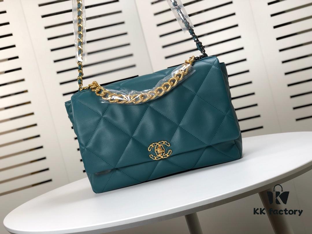 Turquoise Blue Large Chanel Latest Bestseller Just Arrived, Synchronized with Boutique, Premium Imported Calfskin Leather, Extremely Soft Touch