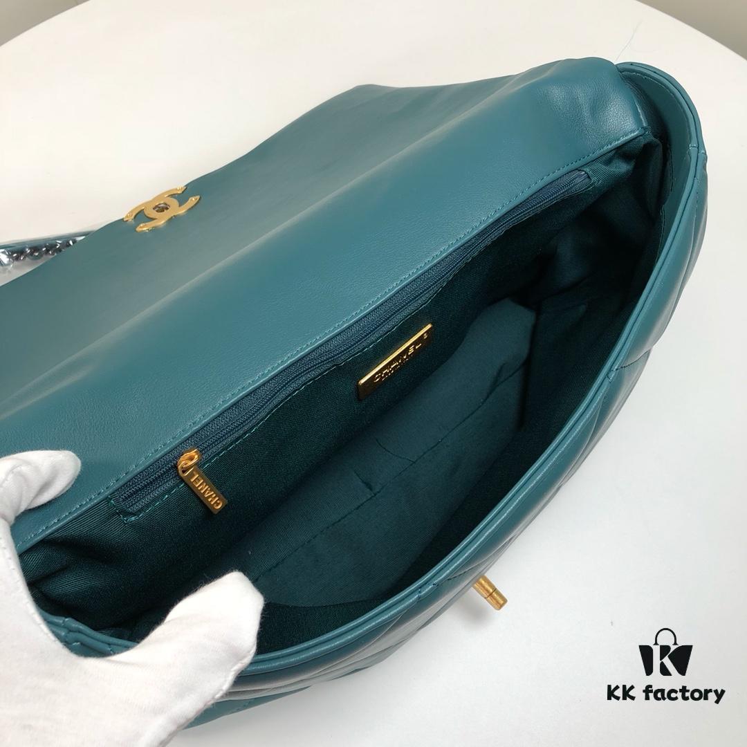 Turquoise Blue Large Chanel Latest Bestseller Just Arrived, Synchronized with Boutique, Premium Imported Calfskin Leather, Extremely Soft Touch