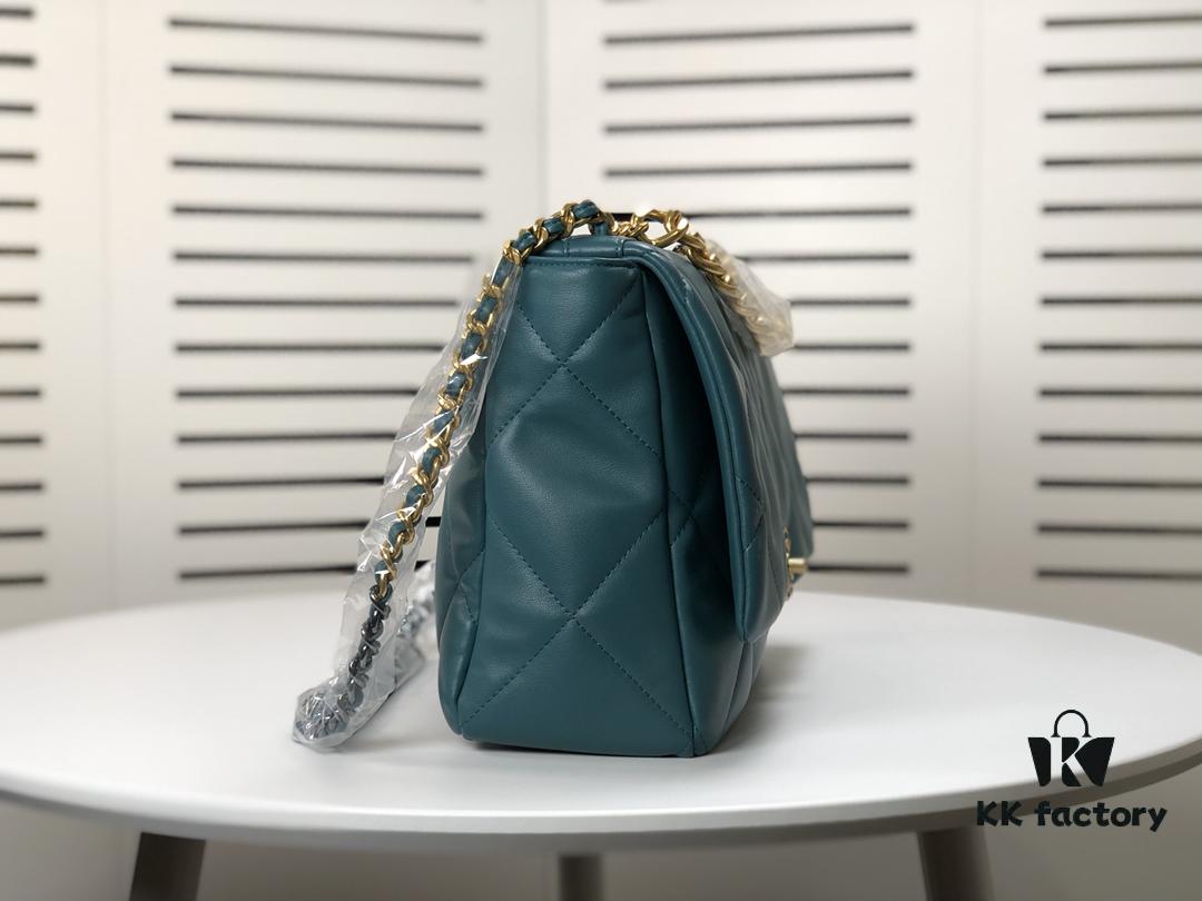 Turquoise Blue Large Chanel Latest Bestseller Just Arrived, Synchronized with Boutique, Premium Imported Calfskin Leather, Extremely Soft Touch