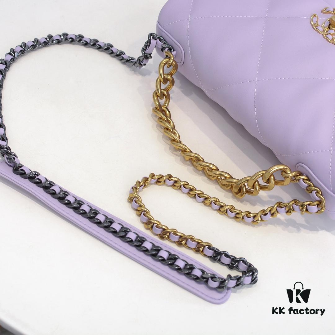 Purple Medium-Sized Chanel Latest Bestseller Release 📣📣 Synchronized with Counter, Premium Imported Calfskin Leather 🐂, Extremely Soft Texture