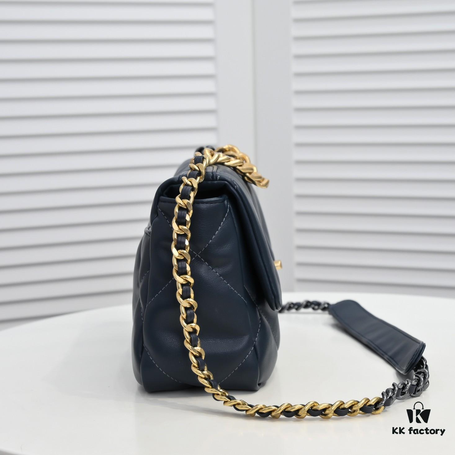 Small Deep Blue Chanel Latest Bestseller Just Arrived 📣📣 Same as Counter Version🤭 Premium Imported Calfskin Leather🐂 Extremely Soft to Touch. Stunning Fit and Flattering Silhouette, Can Be Carried by Hand, on Shoulder or Crossbody, Fully Showcasing Feminine Elegance 💃 Grab Yours Now