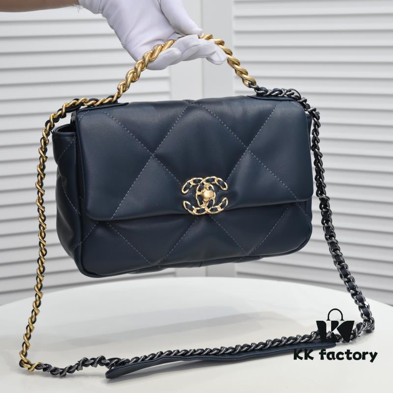 Small Deep Blue Chanel Latest Bestseller Just Arrived 📣📣 Same as Counter Version🤭 Premium Imported Calfskin Leather🐂 Extremely Soft to Touch. Stunning Fit and Flattering Silhouette, Can Be Carried by Hand, on Shoulder or Crossbody, Fully Showcasing Feminine Elegance 💃 Grab Yours Now