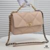 Beige Small Chanel Latest Bestseller Available Now 📣📣 Synchronized with Boutique - Imported Calfskin Leather 🐂 Exceptionally Soft Touch