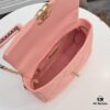 Pink Mini Chanel Latest Bestseller Release 📣📣 Synchronized with Counter, Imported Calfskin Leather 🐂 Exceptionally Soft Touch, Superb Fit, Can Be Carried by Hand, on Shoulder or Crossbody, Fully Showcasing Women's Elegant Charm 💃 Act Now